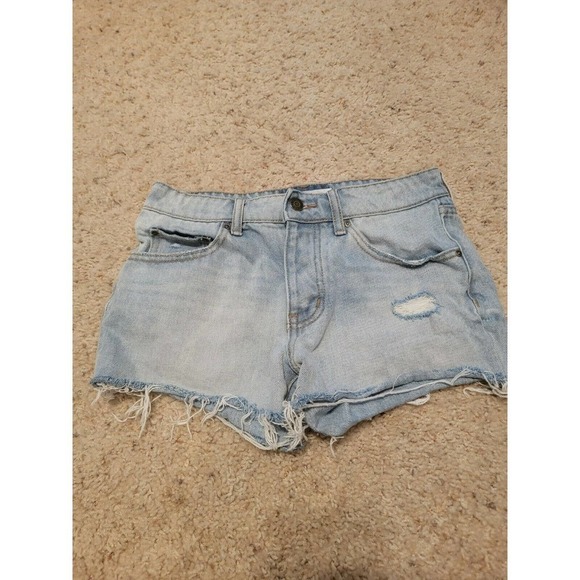 RSQ Jean Shorts 1/w25 button fly boyfriend Cut Off Distressed - Picture 2 of 5